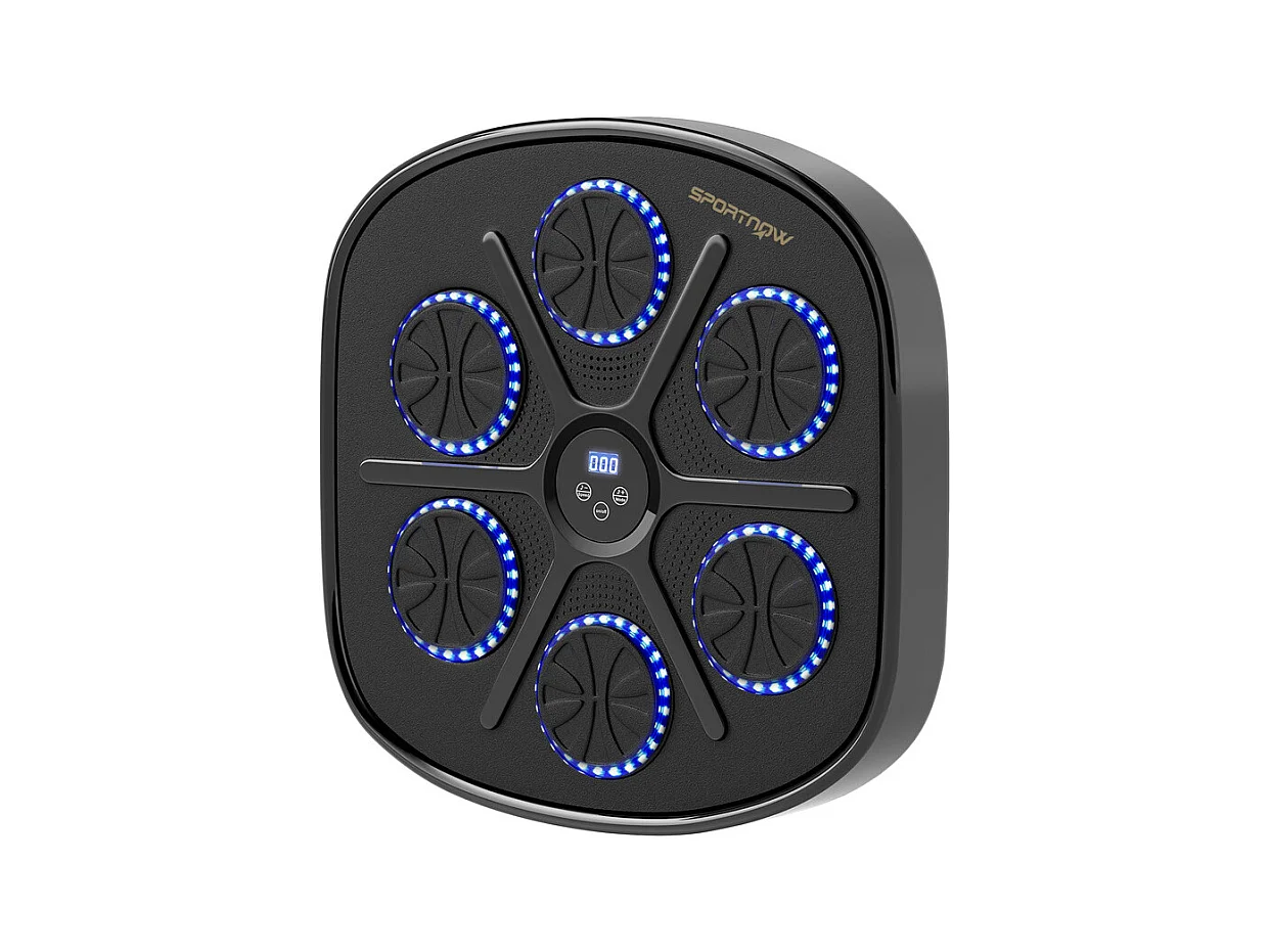 Music Boxing Machine - avec LED et Bluetooth - 9 Modes de 9 Vitesse - 41,8 x 44,6 x 7,5 cm