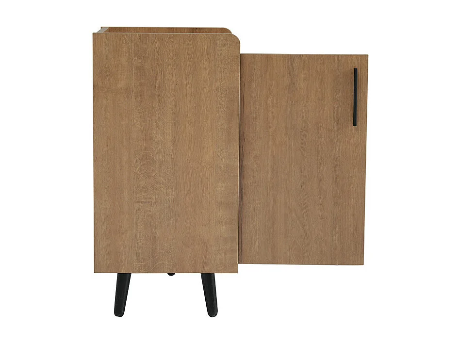 Meuble à chaussures - avec 3 portes et banc à chaussures - pour Salon, Couloir - 100x34x69cm