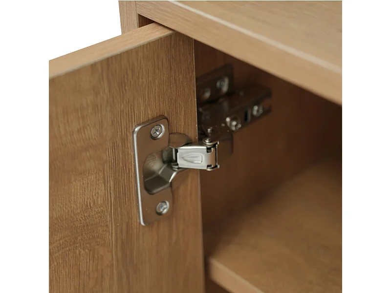 Meuble à chaussures - avec 3 portes et banc à chaussures - pour Salon, Couloir - 100x34x69cm