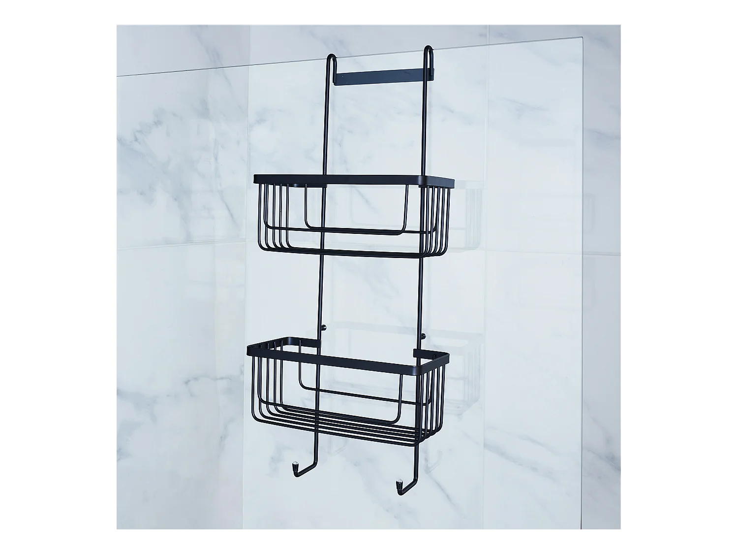 Serviteur de Douche 2 Niveaux "Filaire Premium" 60cm Noir