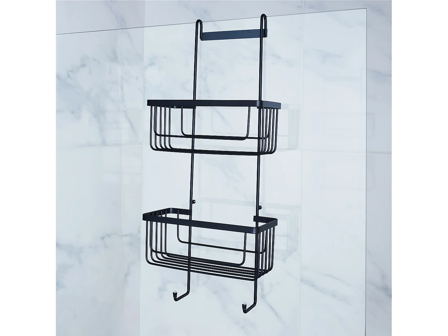 Serviteur de Douche 2 Niveaux "Filaire Premium" 60cm Noir