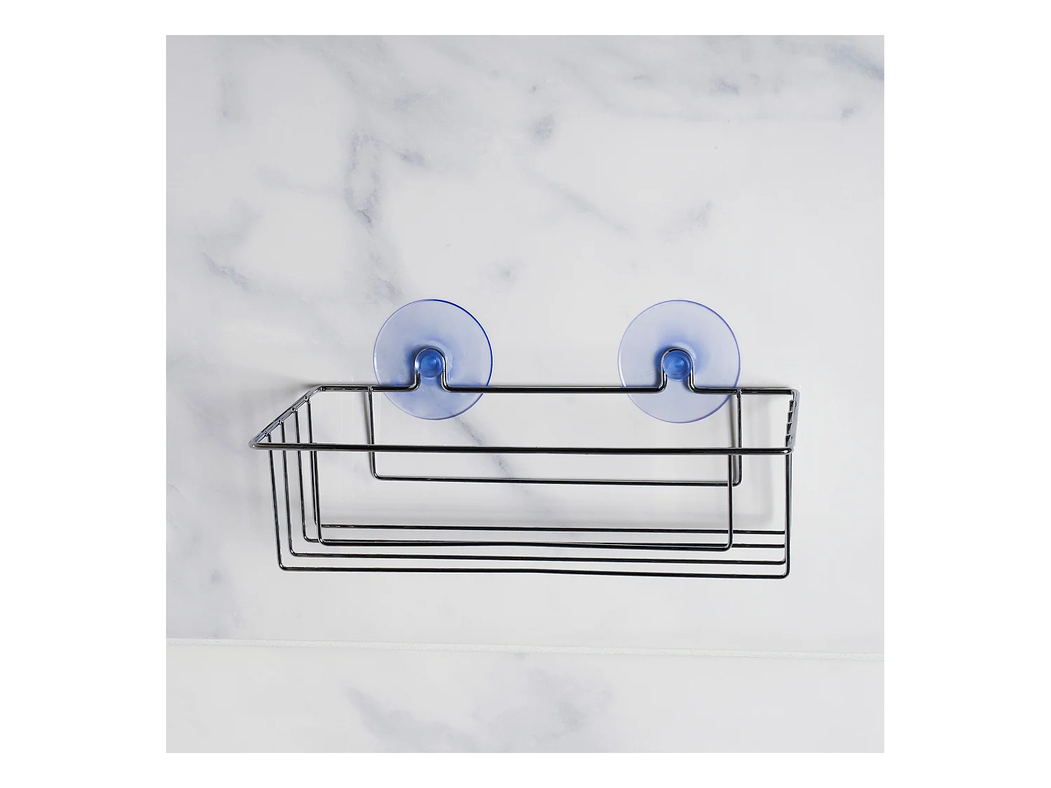 Panier de Douche Ventouse "Filaire Basic" 25cm Chrome