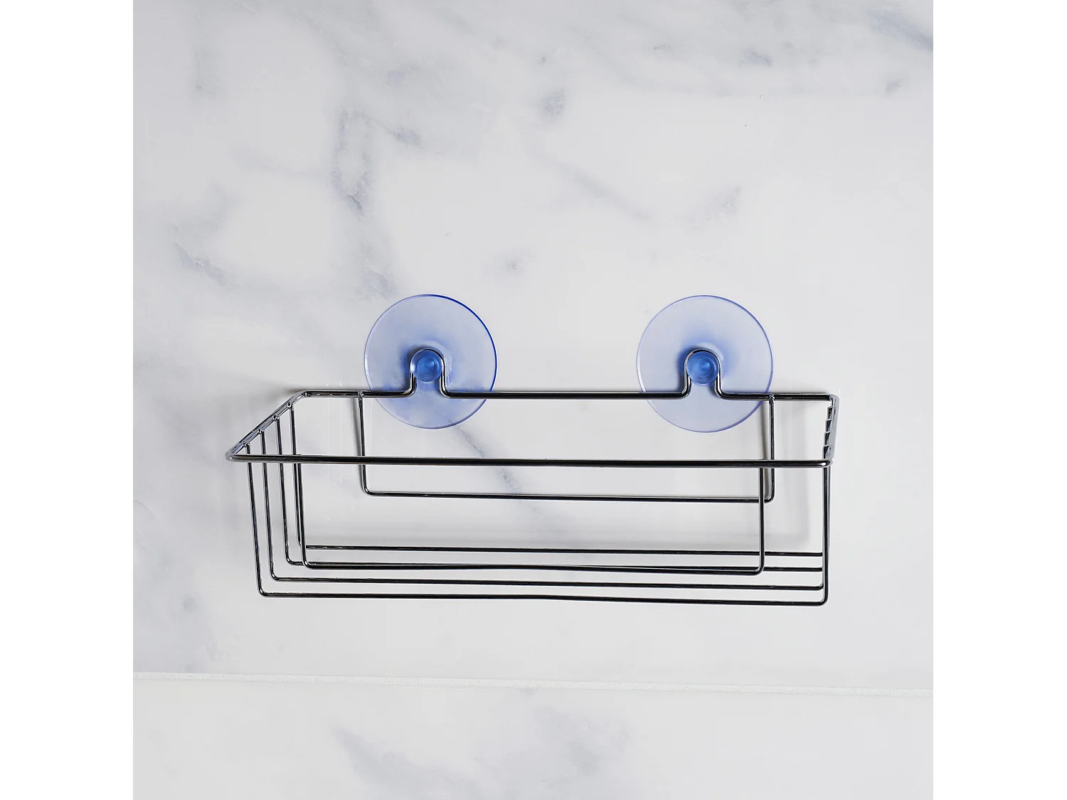 Panier de Douche Ventouse "Filaire Basic" 25cm Chrome