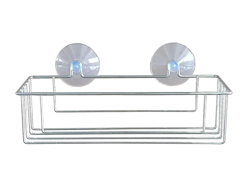 Panier de Douche Ventouse "Filaire Basic" 25cm Chrome