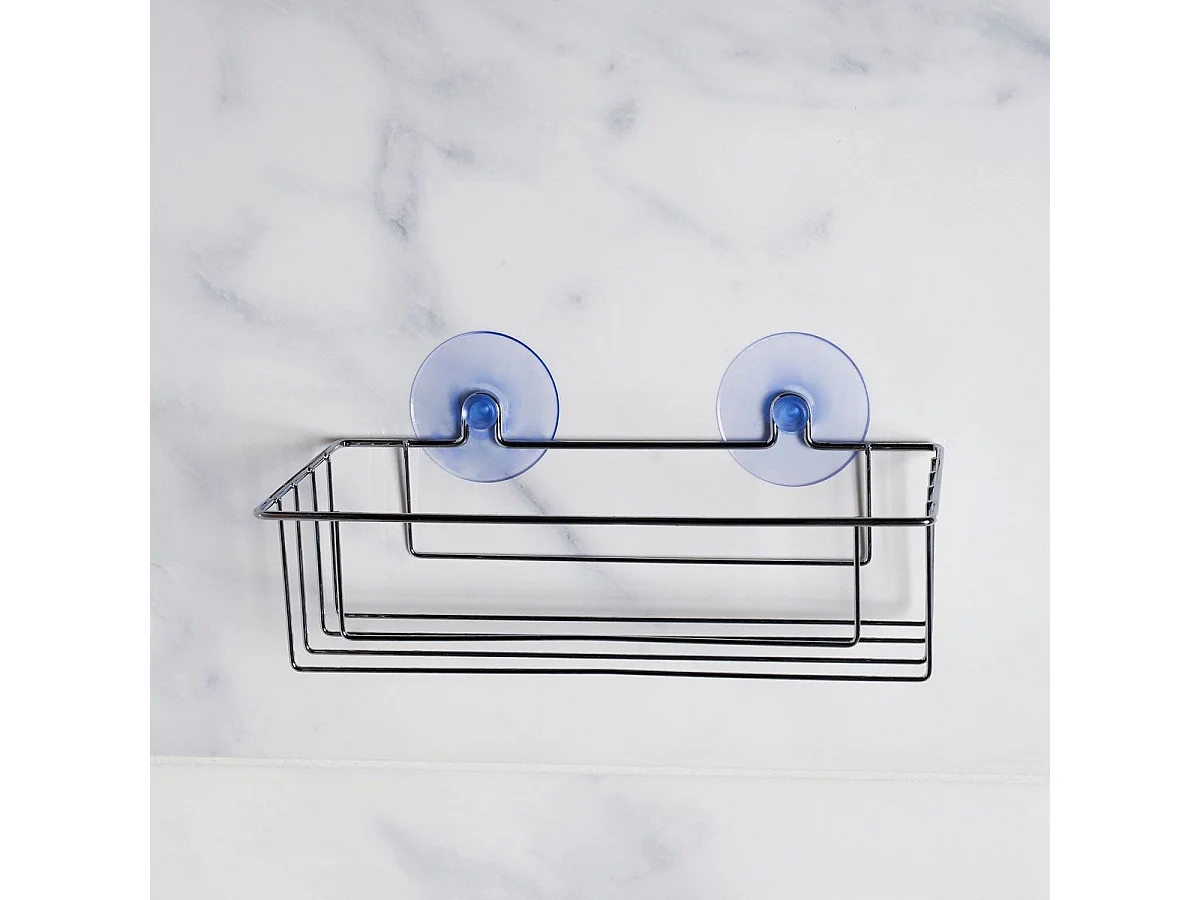 Panier de Douche Ventouse "Filaire Basic" 25cm Chrome