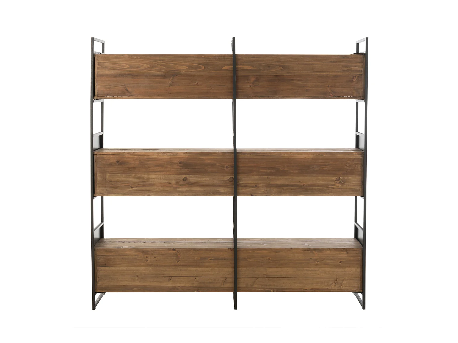 Gran estantería de madera reciclada y metal