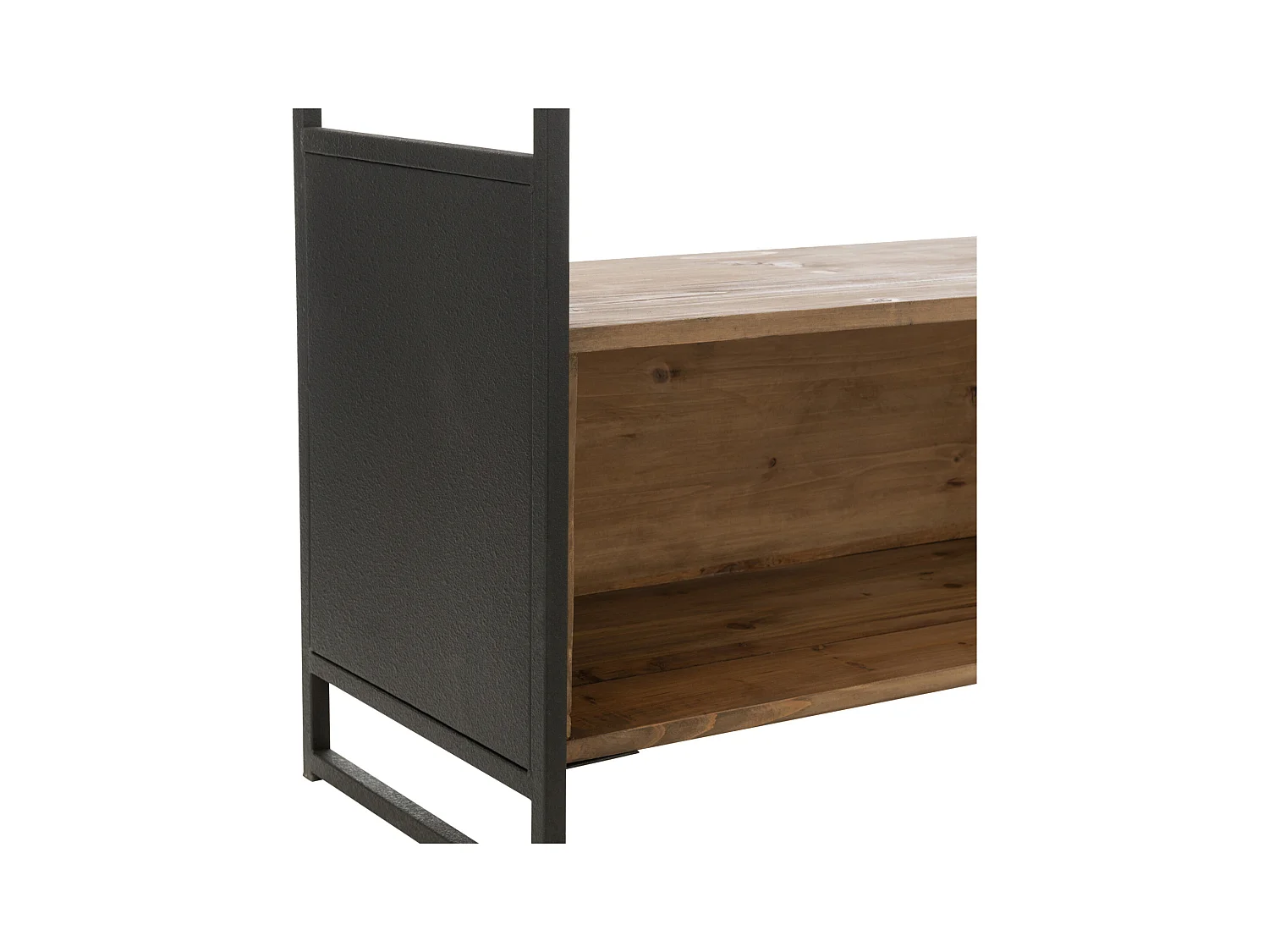 Gran estantería de madera reciclada y metal