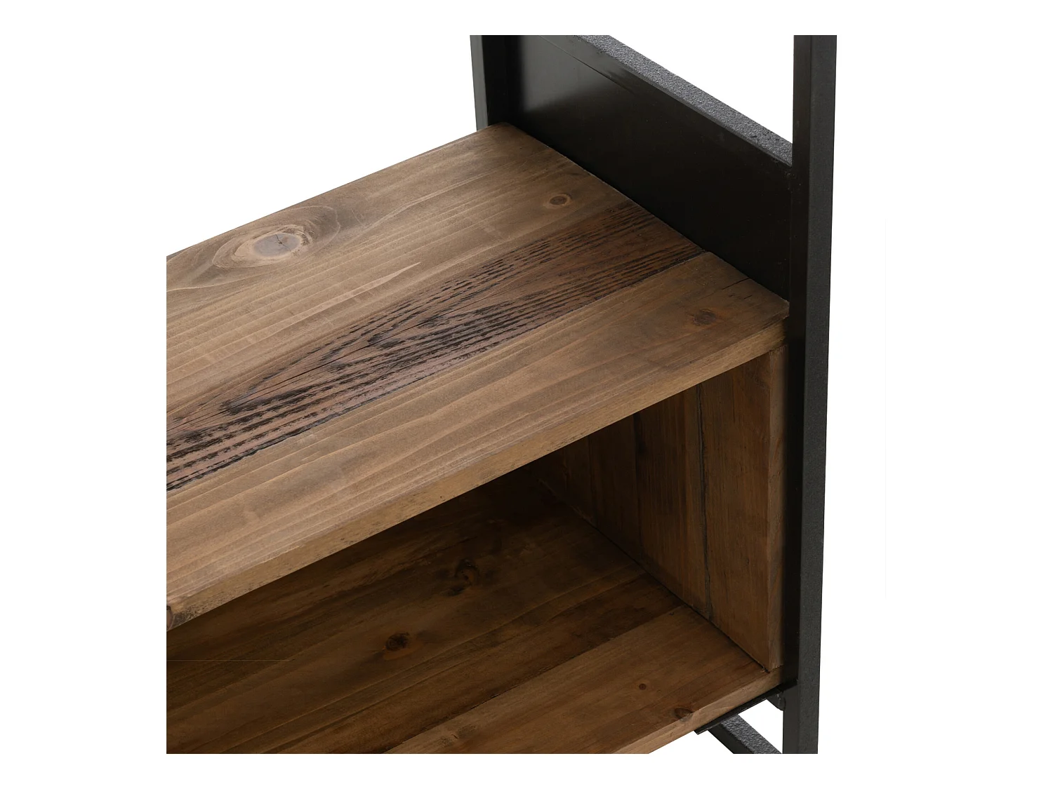 Gran estantería de madera reciclada y metal