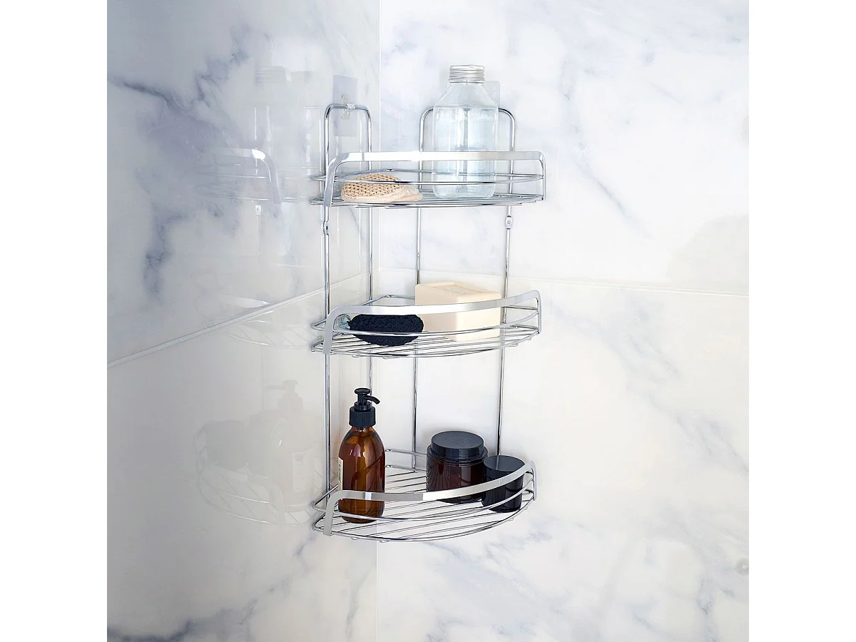 Serviteur de Douche Angle "Filaire Premium" 49cm Chrome