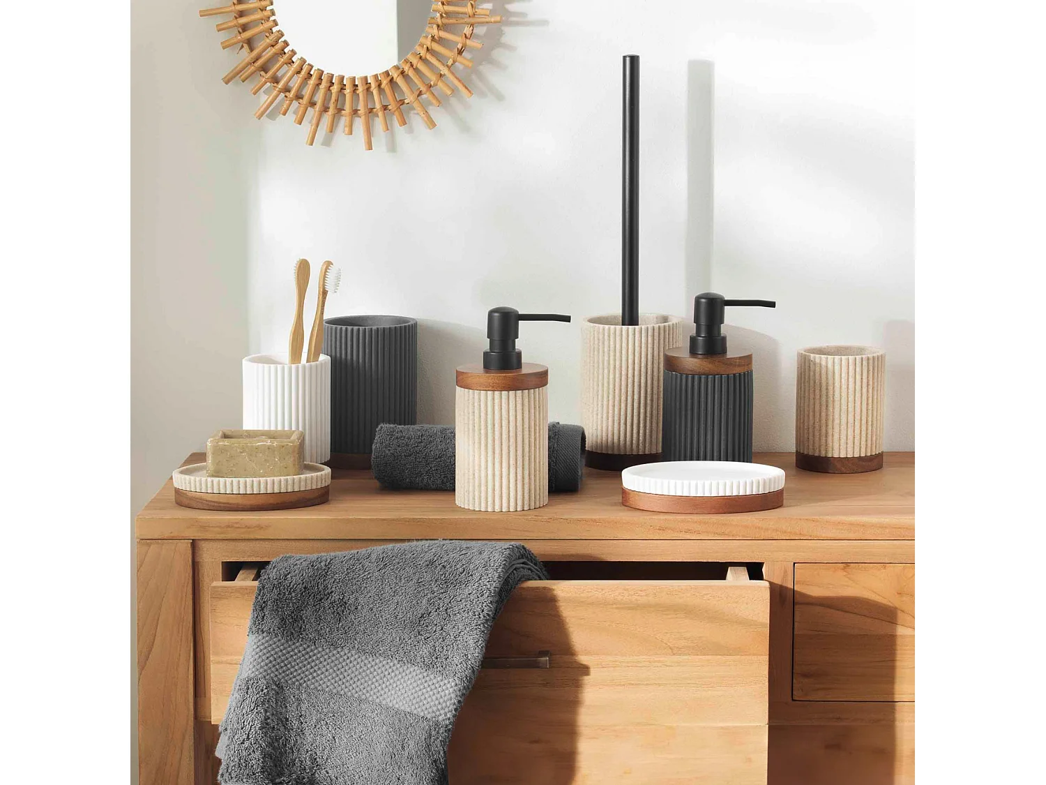 Gobelet Brosse à Dents "Niagara" 10cm Anthracite