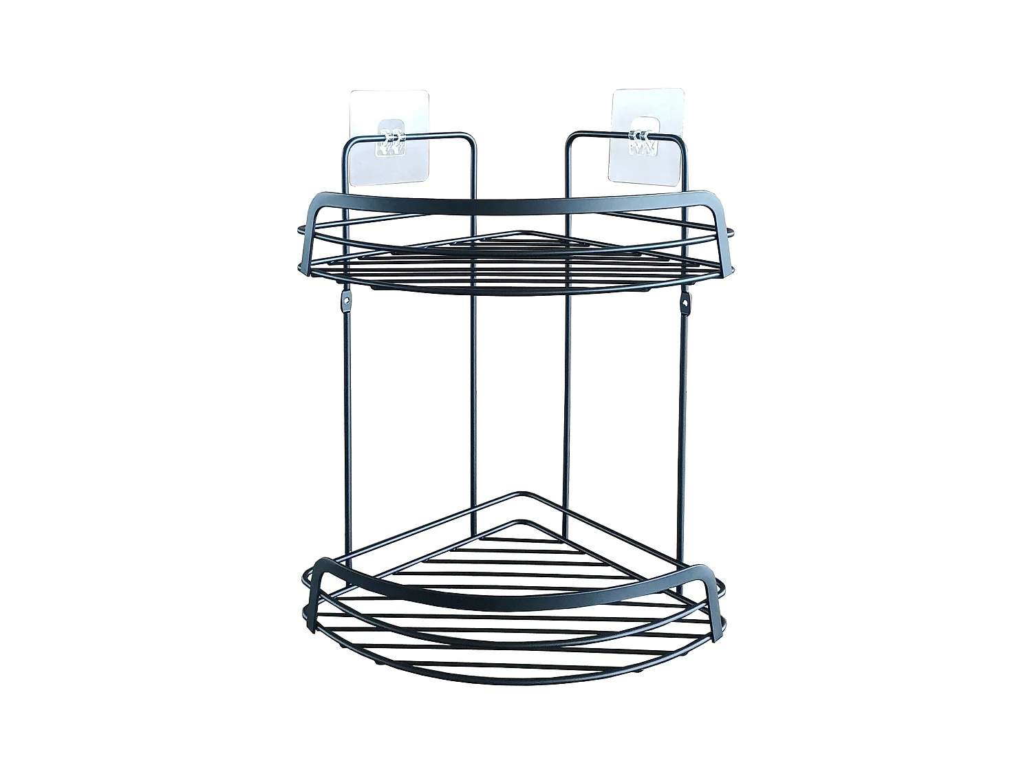 Cesto de esquina para la ducha en negro