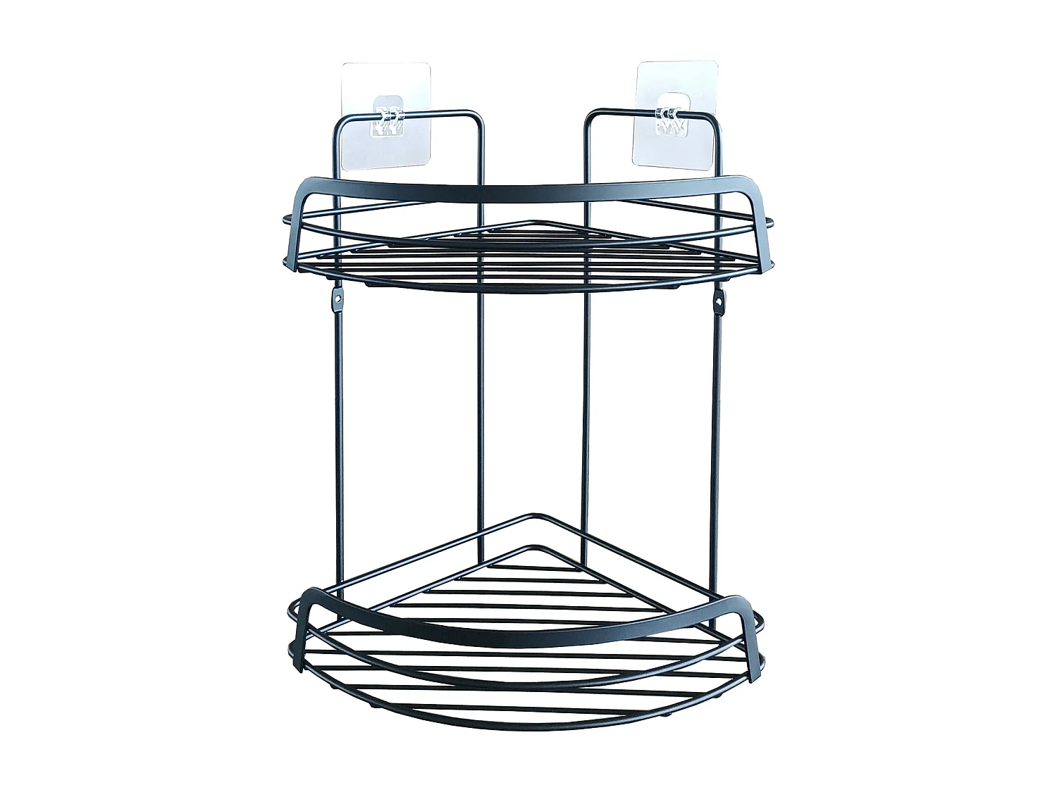 Cesto de esquina para la ducha en negro