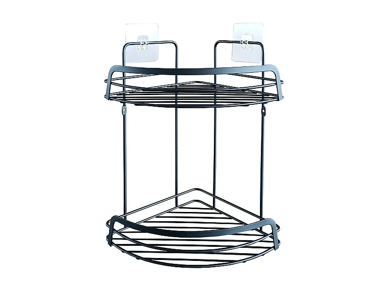 Serviteur de Douche Angle "Filaire Premium" 34cm Noir