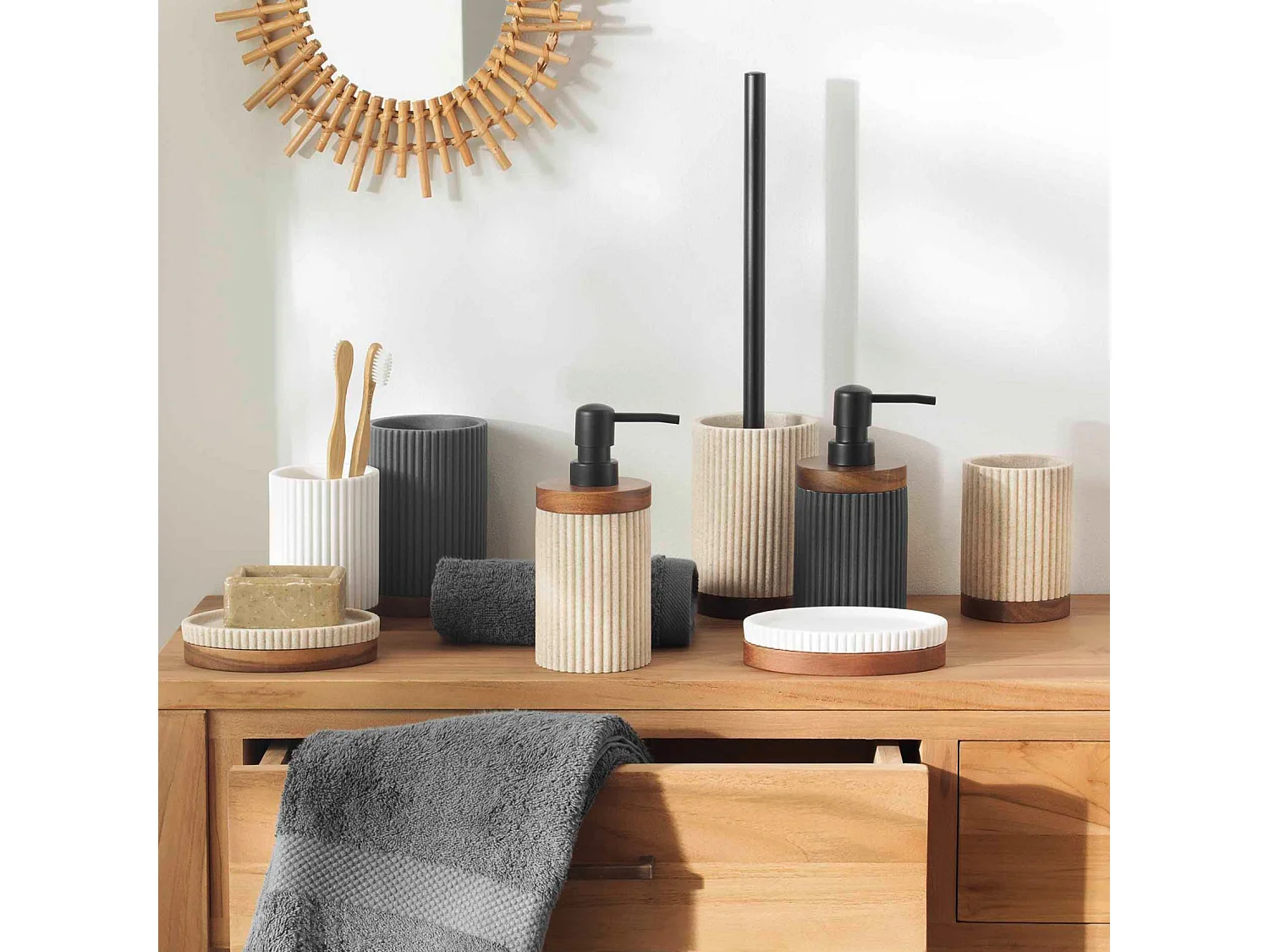 Gobelet Brosse à Dents "Niagara" 10cm Naturel