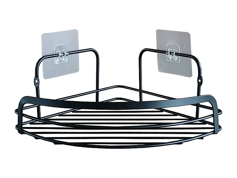 Cesto de esquina para la ducha en negro