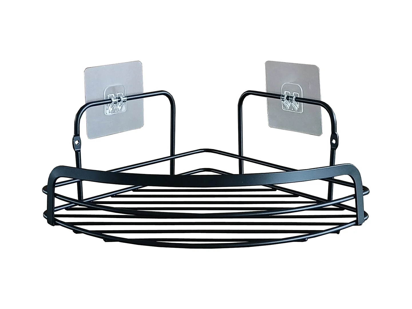 Panier de Douche Angle Adhésif "Filaire Premium" 29cm Noir