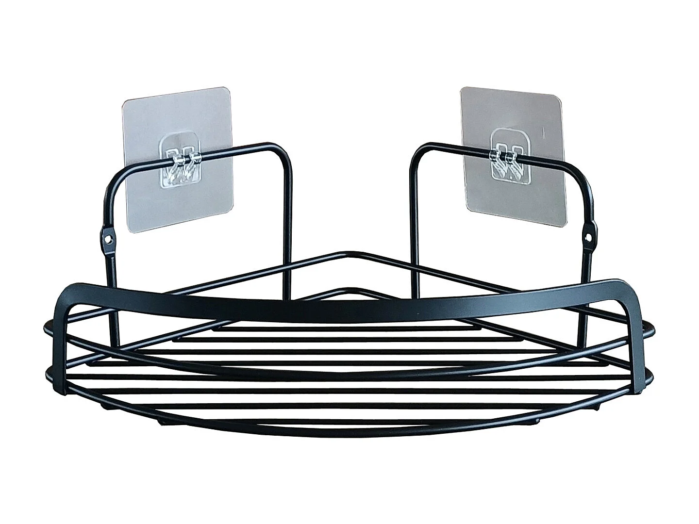 Cesto de esquina para la ducha en negro