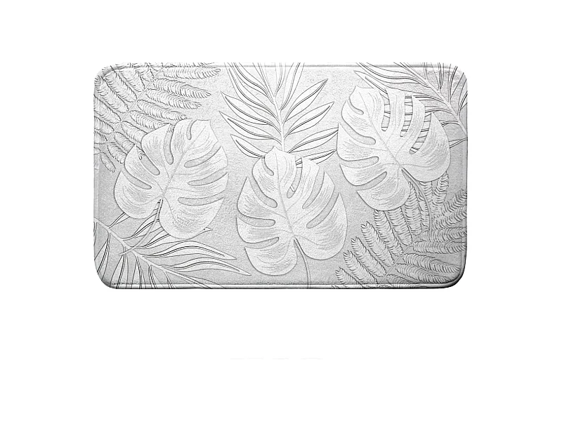 Tapete de baño impreso de hojas