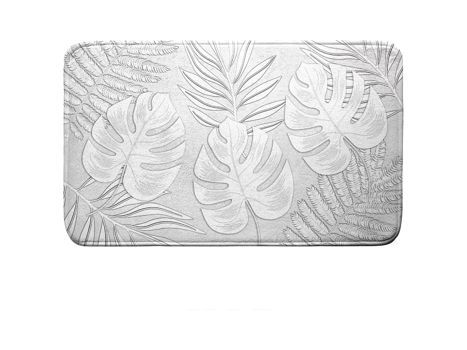 Tapete de baño impreso de hojas