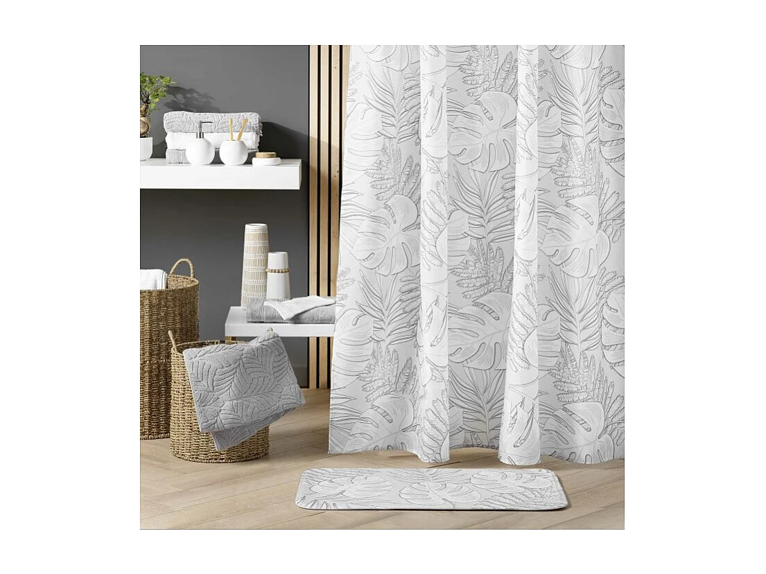 Tapete de baño impreso de hojas