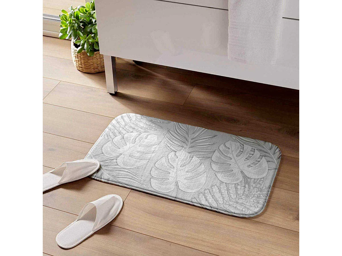 Tapis de Bain Microfibre "Amber" 45x75cm Gris