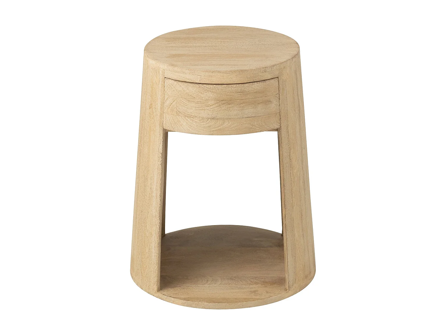 Table basse en bois naturel style contemporain avec rangement intégré