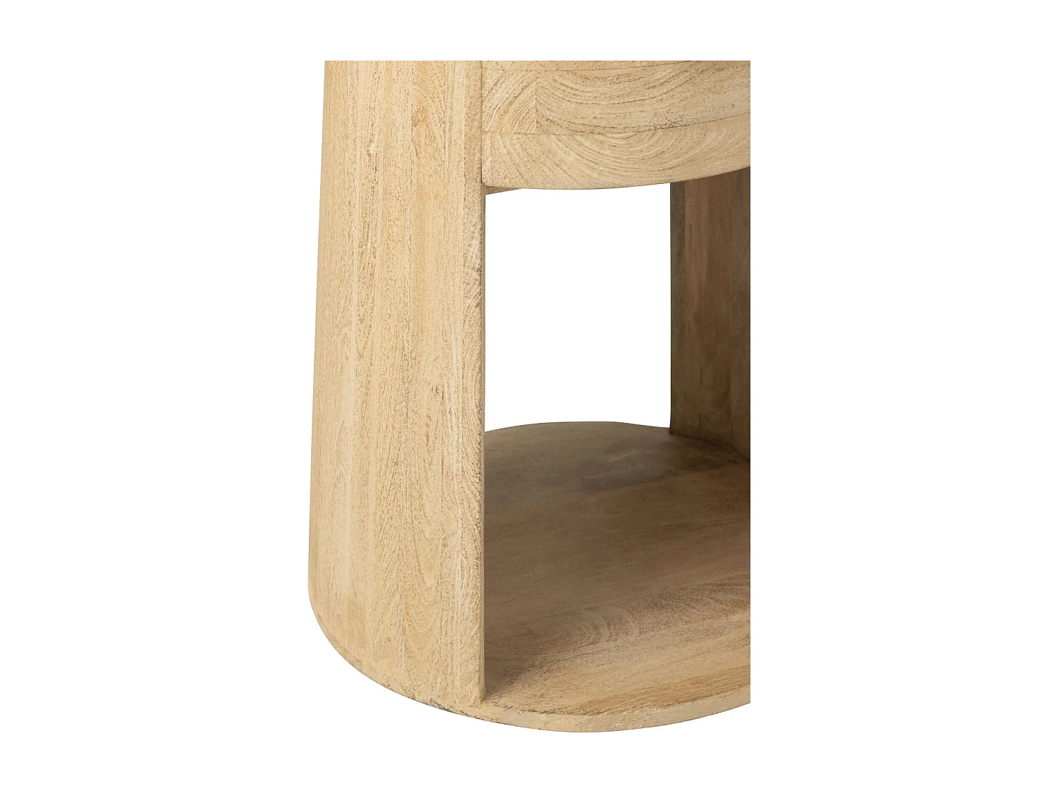Table basse en bois naturel style contemporain avec rangement intégré
