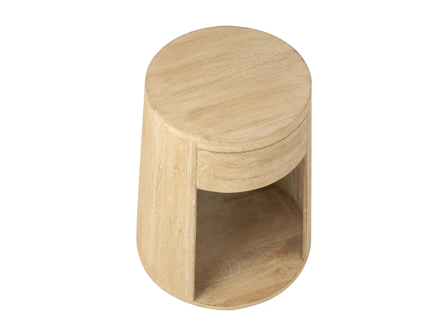 Table basse en bois naturel style contemporain avec rangement intégré