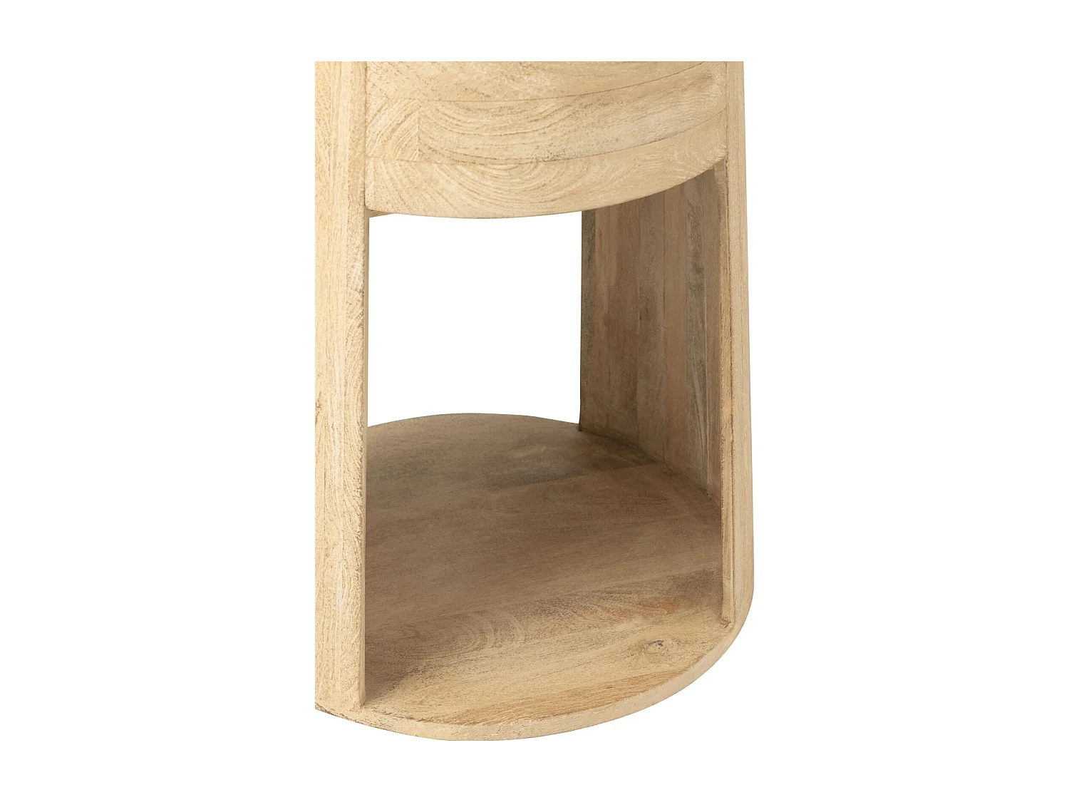 Table basse en bois naturel style contemporain avec rangement intégré