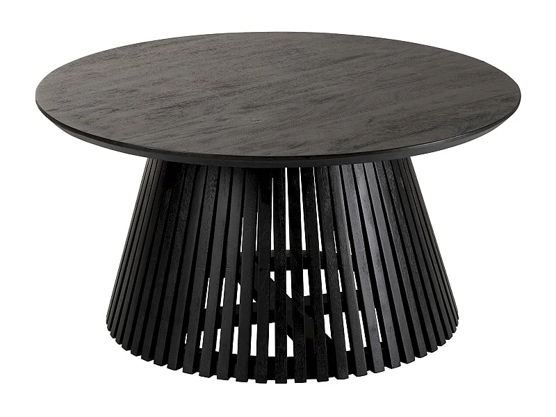 Table basse en bois noir élégance contemporaine salon