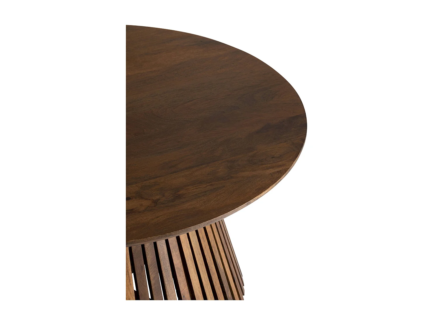 Table basse en bois marron style contemporain sculptural