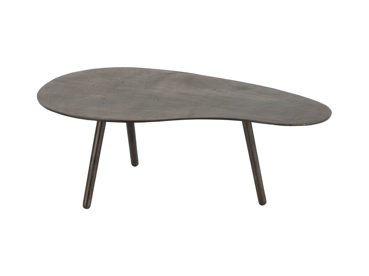 Table basse goutte métal noir design contemporain pour salon