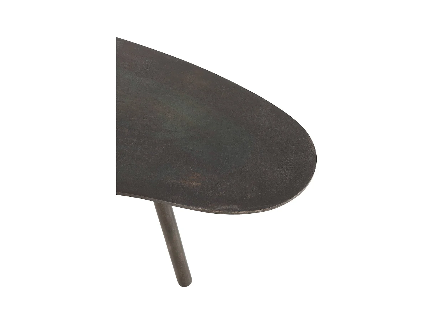 Table basse goutte métal noir design contemporain pour salon