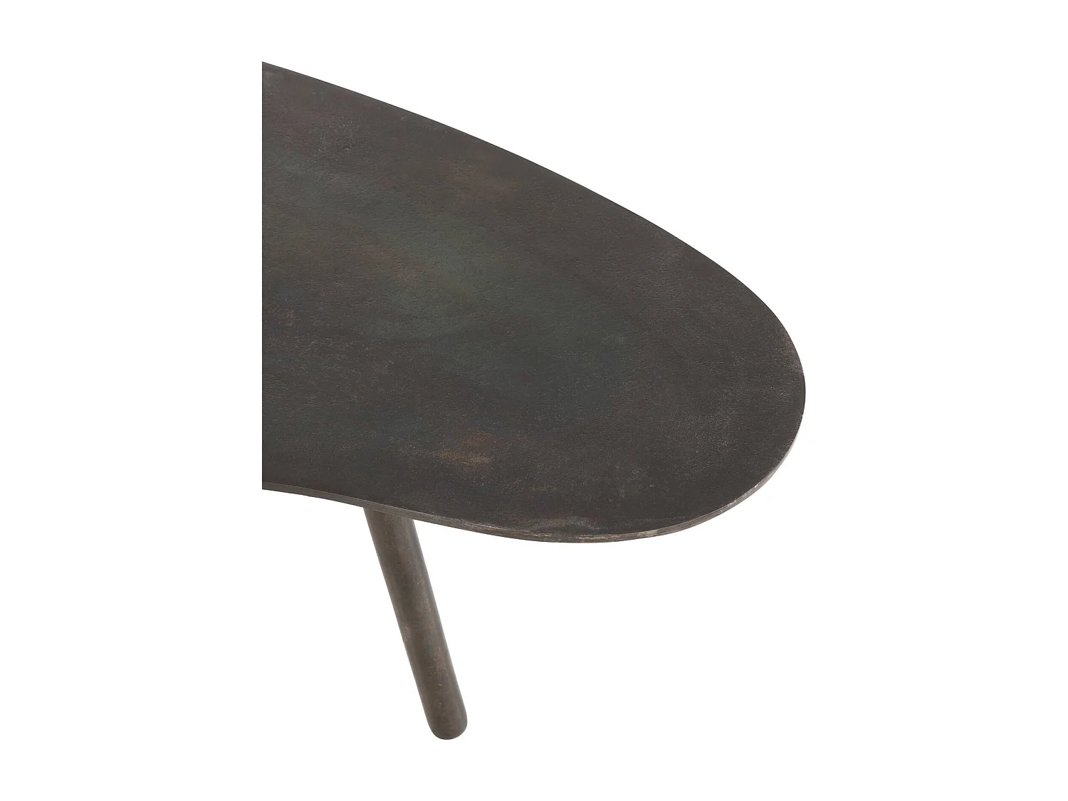 Table basse goutte métal noir design contemporain pour salon