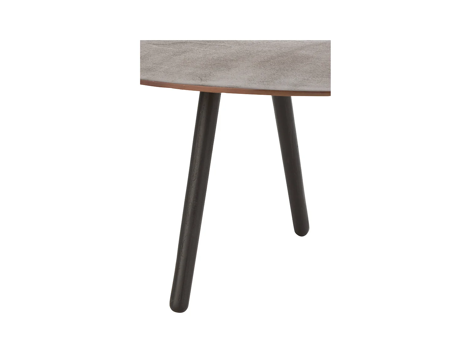 Table de salon goutte en métal marron design contemporain