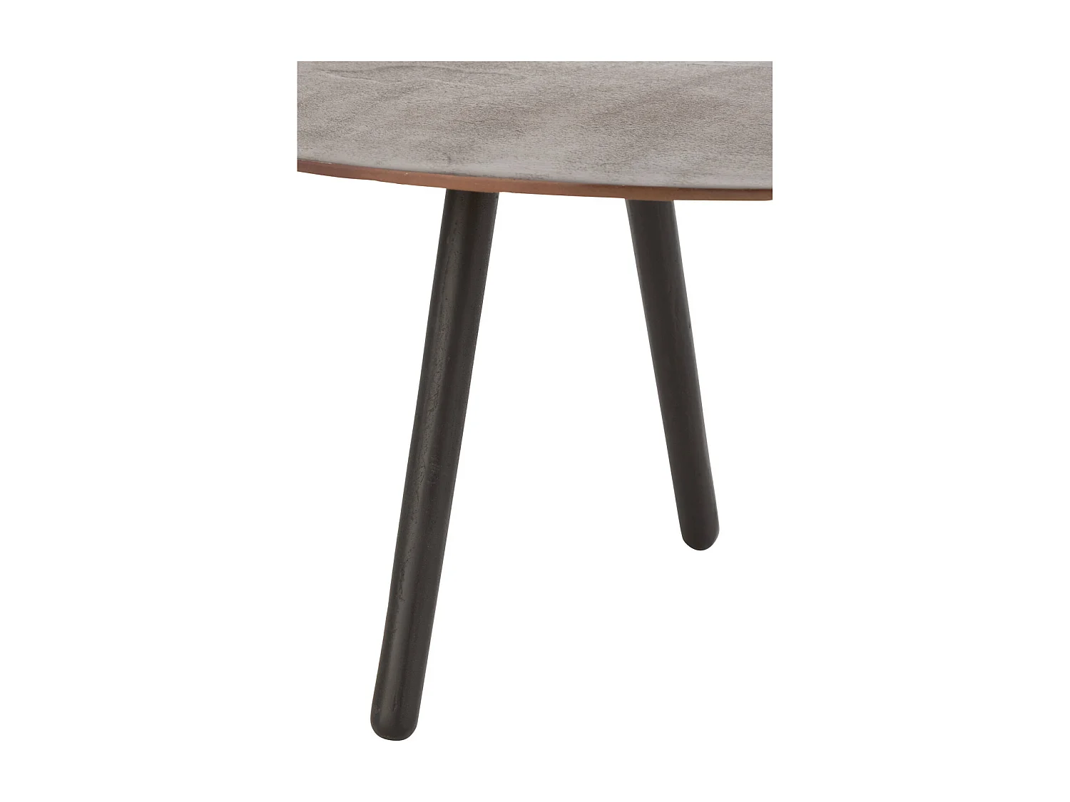 Table de salon goutte en métal marron design contemporain