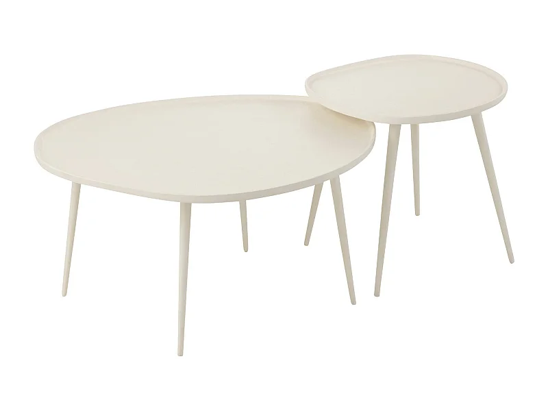 Table basse design blanc en aluminium élégance et modernité