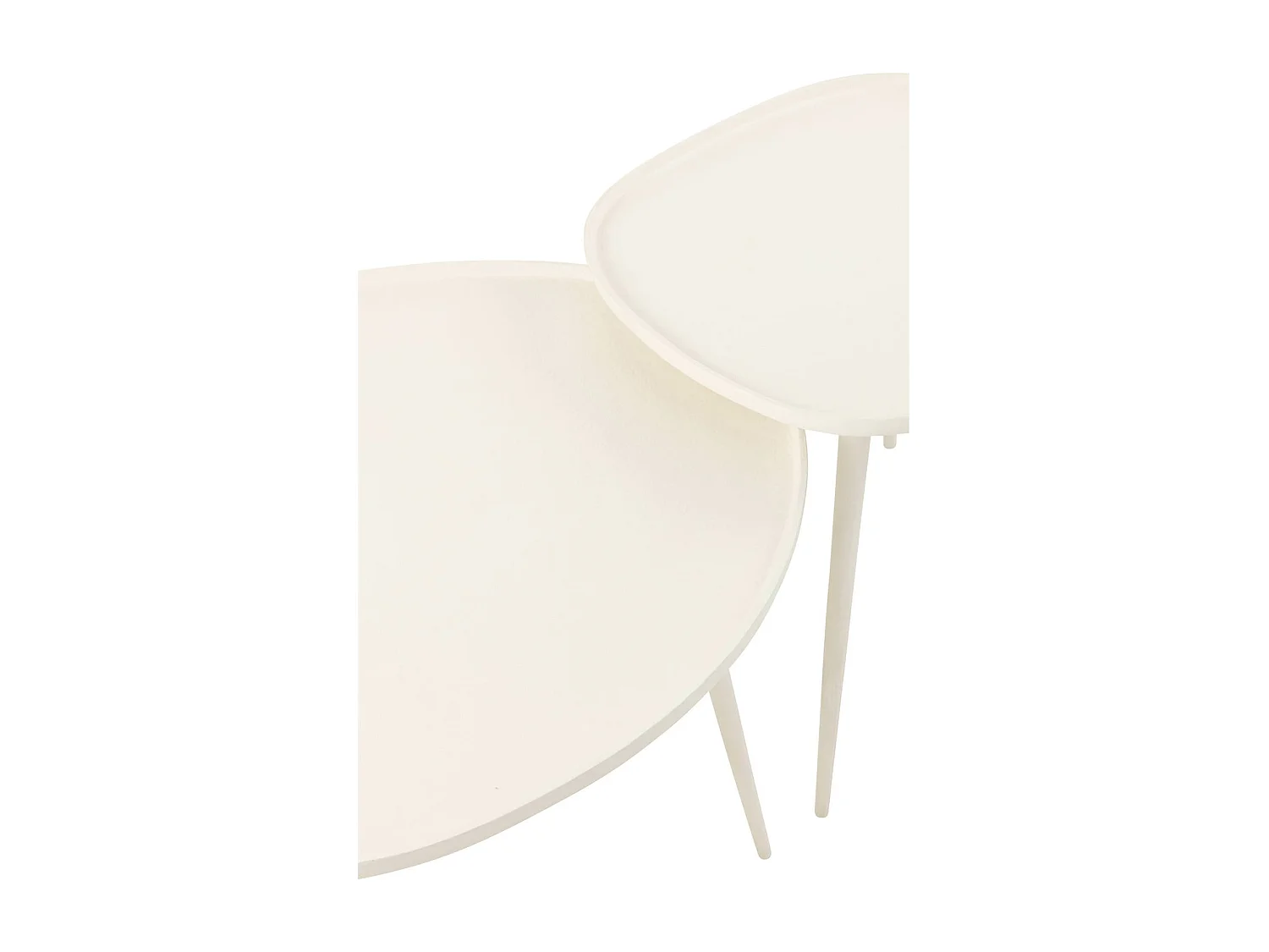 Table basse design blanc en aluminium élégance et modernité