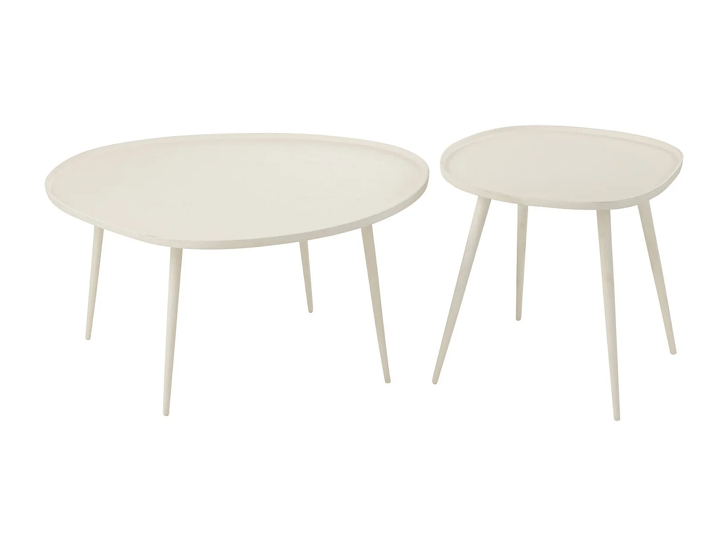 Table basse design blanc en aluminium élégance et modernité