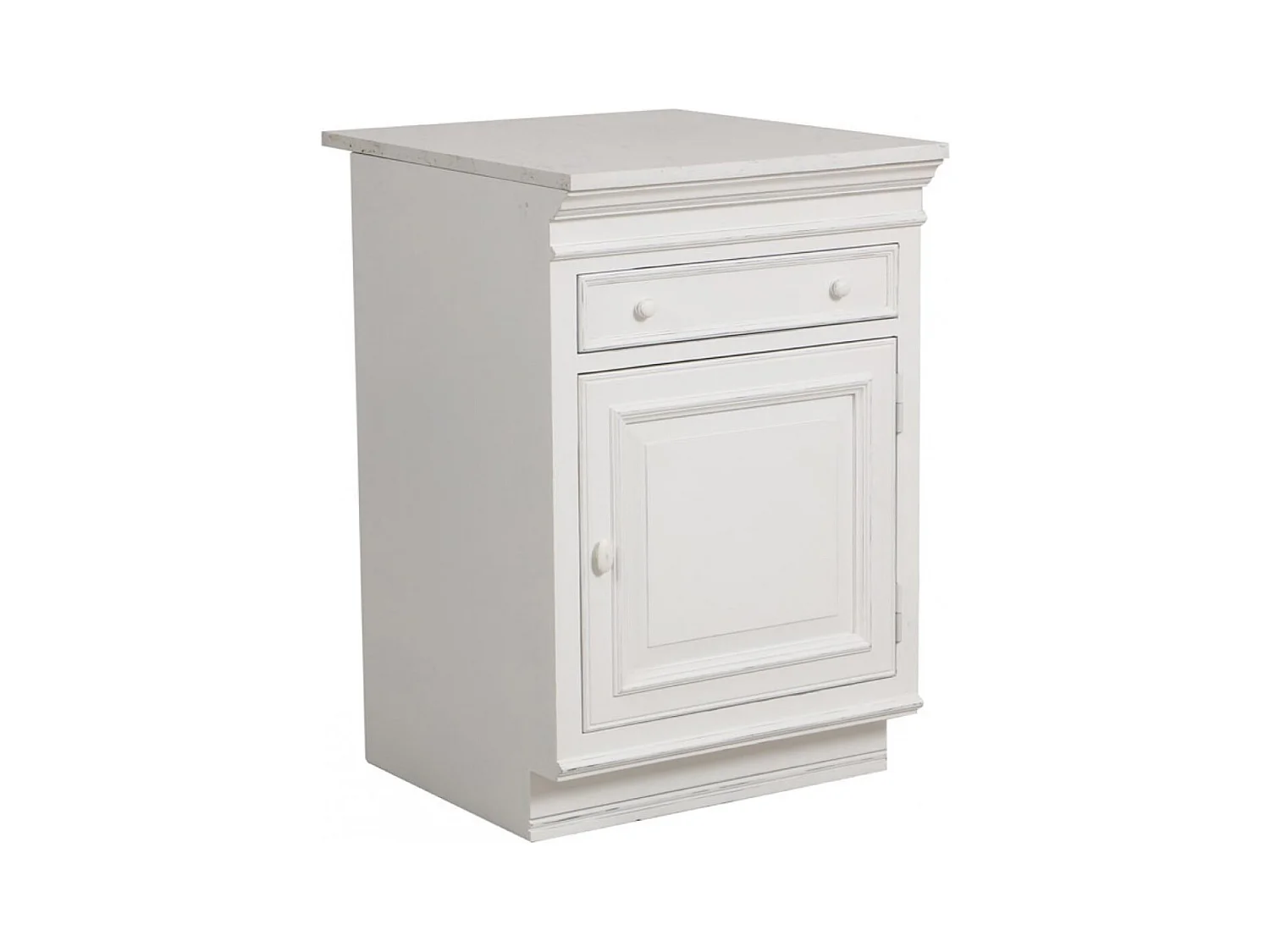 Meuble bas 1 porte Pierre Blanc - Harmonie Interior's