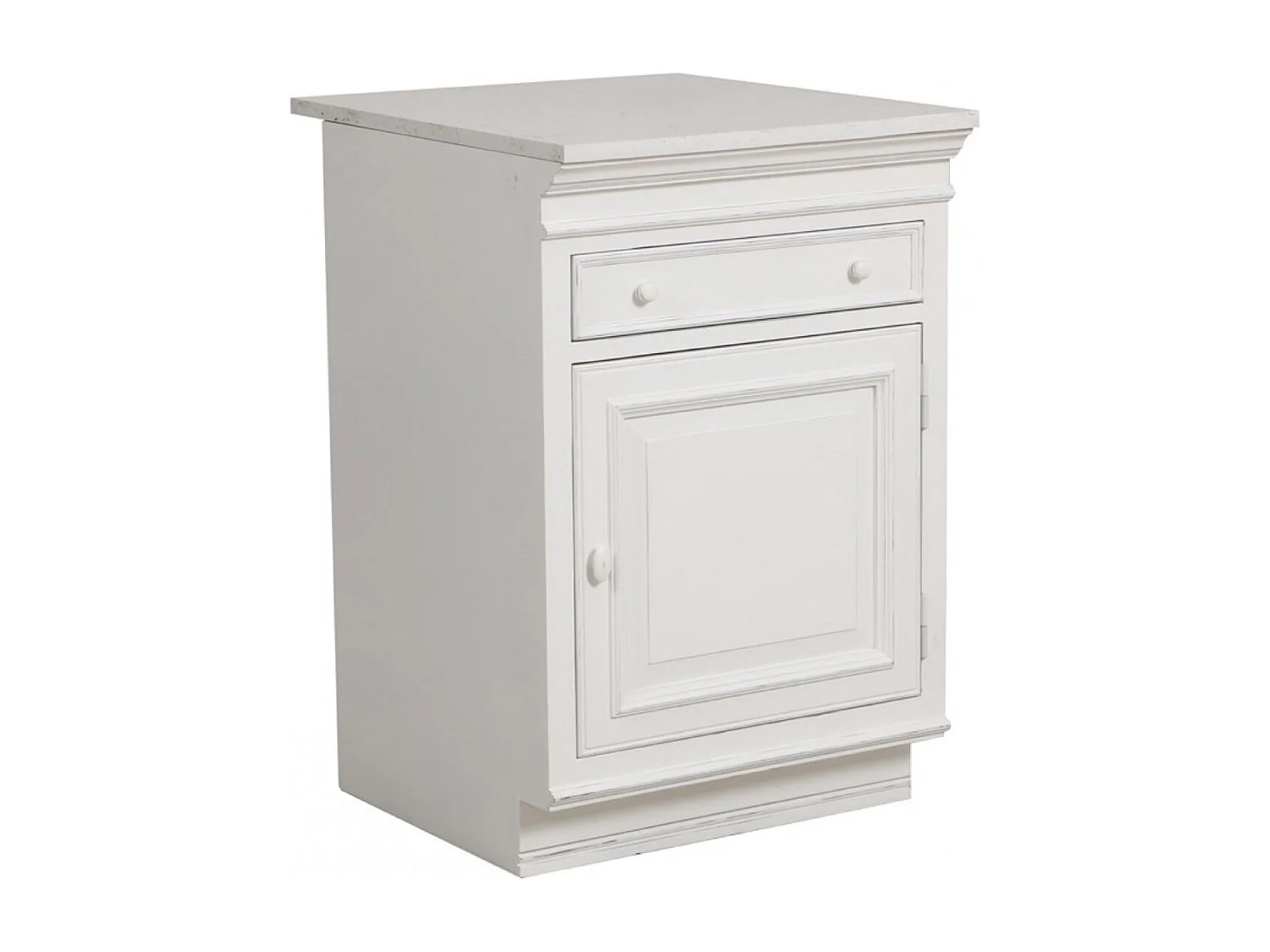 Plan de travail meuble bas Quartz Blanc - Harmonie Interior's