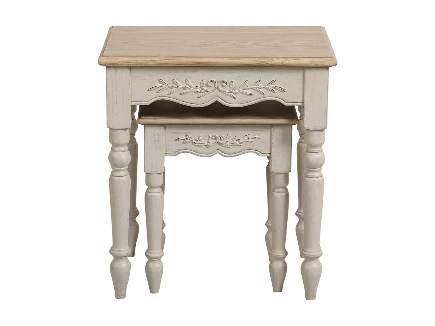 Tables gigognes (set de 2) MDF Blanc - Romance Interior's