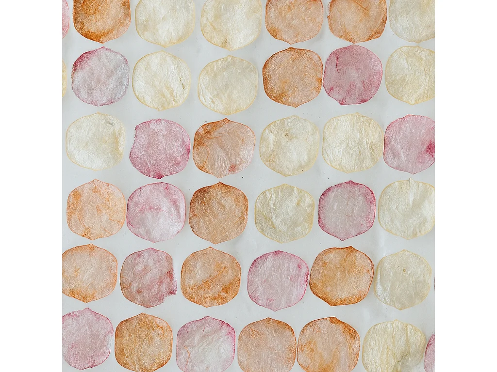 Now's Home - Plateau Rond Av Poignee Doree Coquille De Capiz Rose 47x47x7cm Elora