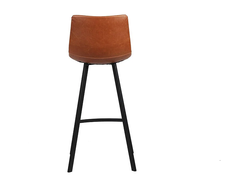 Conjunto de 2 banquetas de bar OZON – Cor Cognac – Assento em PU – Conforto moderno e estilo elegante