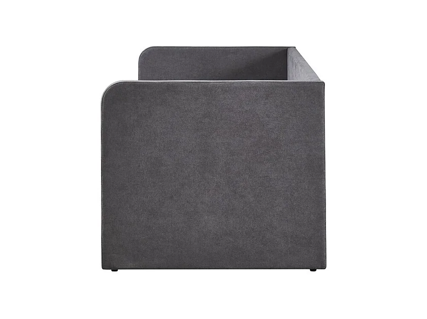 Cama PARMA 90x200 cm – Tela gris – Somier incluido – Diseño moderno y estructura robusta