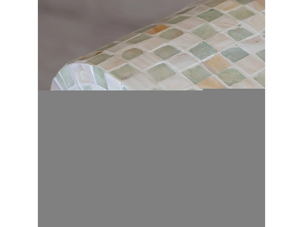 Now's Home - Console En Coquille De Capiz Verte Fait Main 115x30x76cm Zina