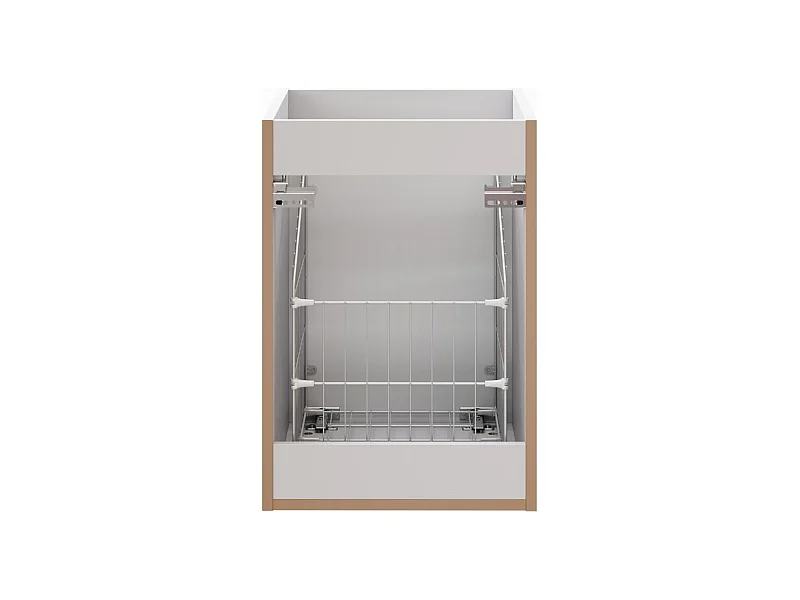 Móvel para banheiro NOXERA – Com cesto de roupa suja – Branco fosco – 40 cm – Para pendurar