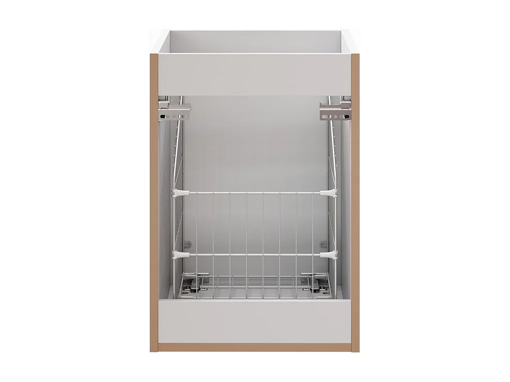 Móvel para banheiro NOXERA – Com cesto de roupa suja – Branco fosco – 40 cm – Para pendurar