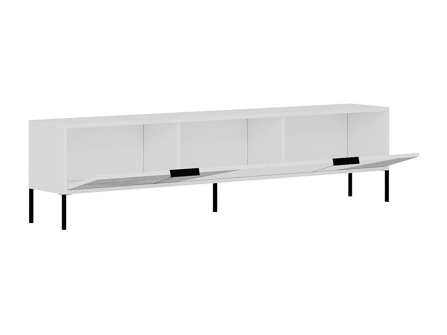 Stojak pod TV – 180 cm – Biały – MDF