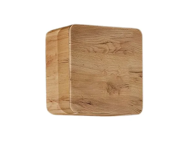 Meuble de rangement salle de bain ERBANO – Chêne clair – 35x35 cm – 1 porte – À suspendre